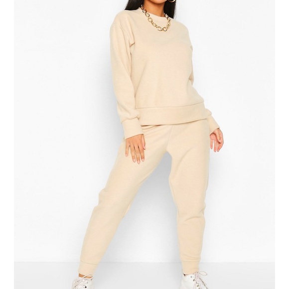Boohoo Pants - Boohoo Basic Fuzzy Loungewear Set